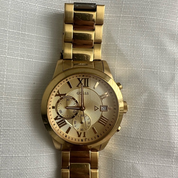 Guess Other - Guess Gold Men's Watch with Roman Numerals